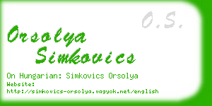 orsolya simkovics business card